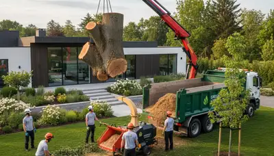 Professional landscaping and tree removal service in Thornton, CO enhancing residential curb appeal