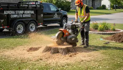 Professional stump grinding and tree removal service in Thornton, CO for clean, restored landscapes
