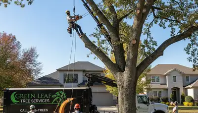 Arborists performing professional tree removal in Thornton, CO for safe residential tree service