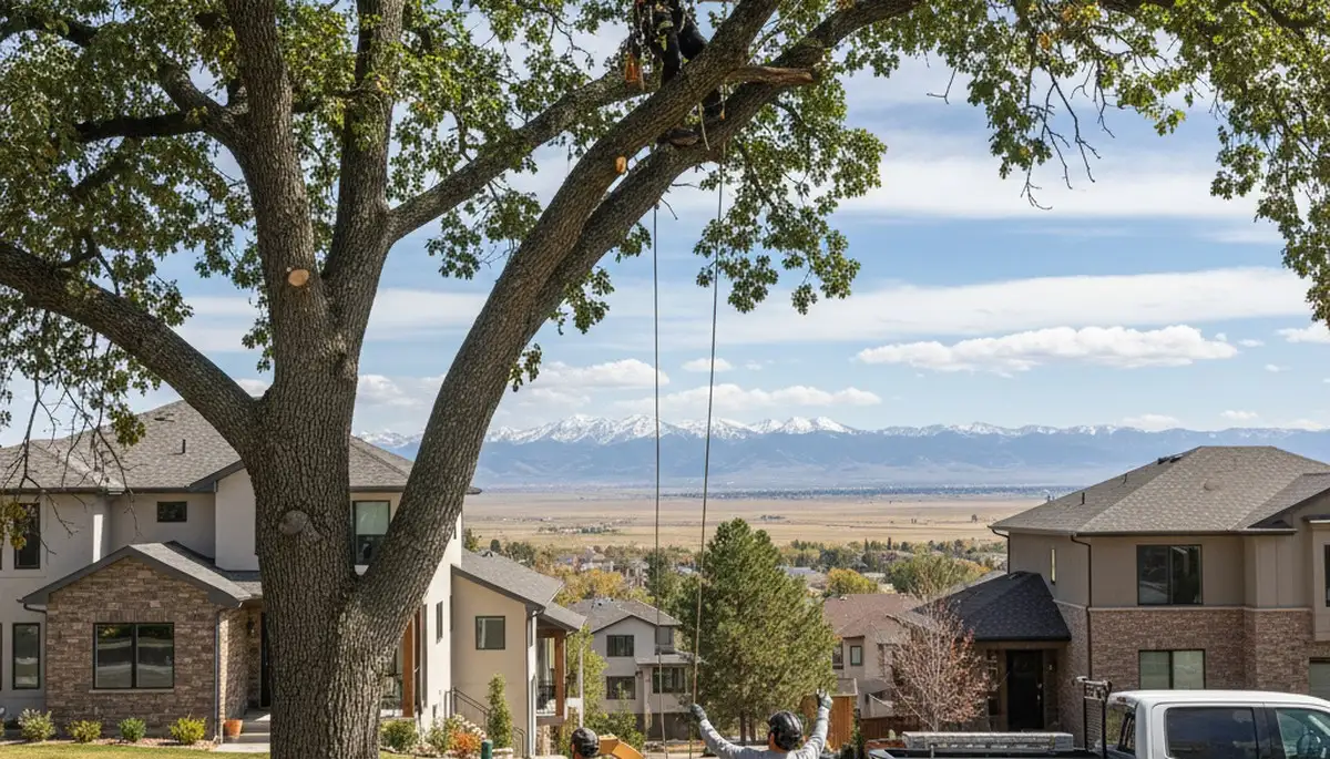 Professional tree removal service in Thornton, CO safely clearing damaged trees